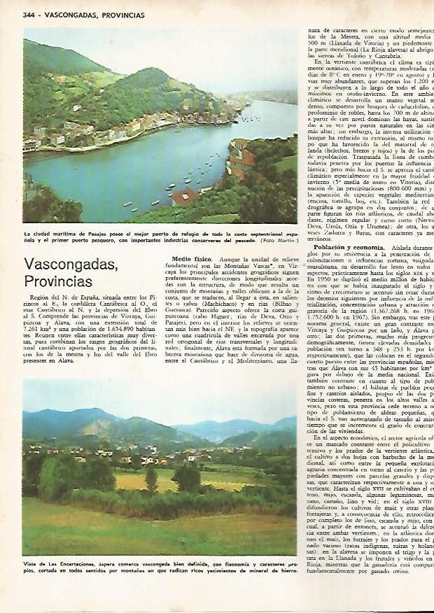 LAMINA MONITOR 0759: Vista aerea de Pajares y Las Encataciones, Pais Vasco