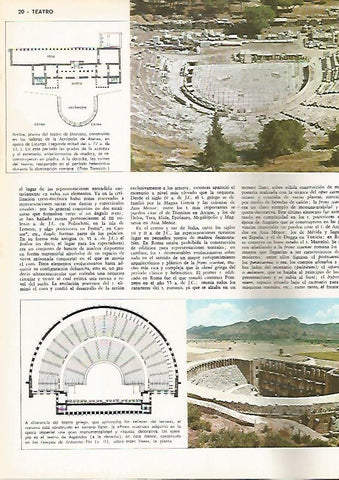 LAMINA MONITOR 0689: Planta del teatro de Dionisios en Atenas