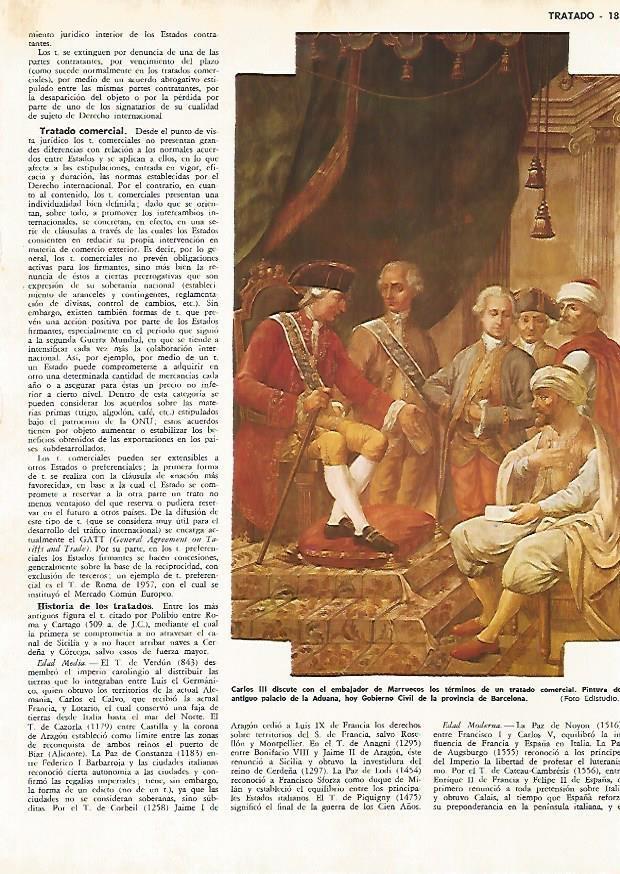 LAMINA MONITOR 0718: Carlos III discute con el embajador de Marruecos, en la Aduana de Barcelona
