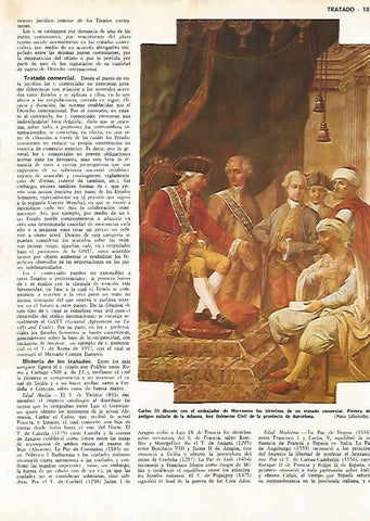 LAMINA MONITOR 0718: Carlos III discute con el embajador de Marruecos, en la Aduana de Barcelona