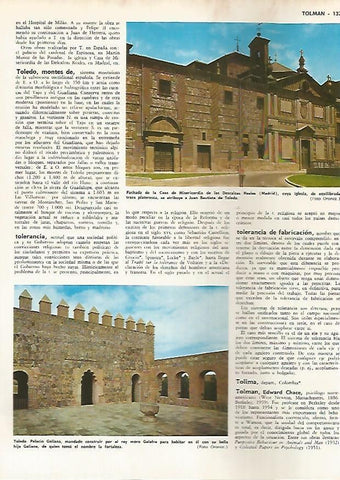 LAMINA MONITOR 0710: Casa de la Misericordia de las Descalzas Reales en Madrid y Palacio Galiana de Toledo