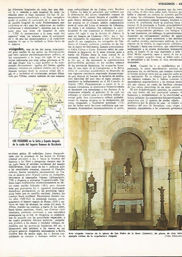 LAMINA MONITOR 0776: Interior de la iglesia de San Pedro de la Nave en Zamora