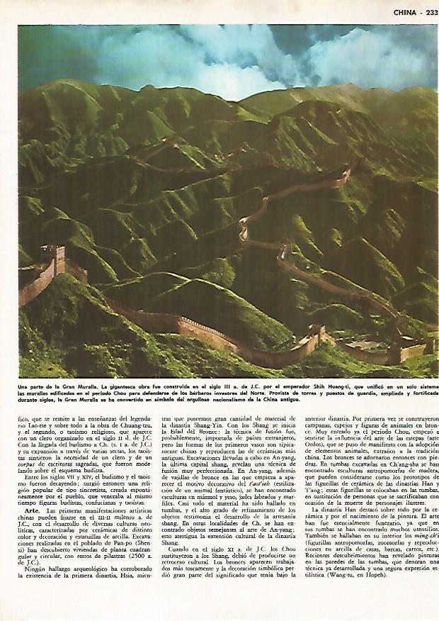 LAMINA MONITOR 0836: Parte de la Gran Muralla China