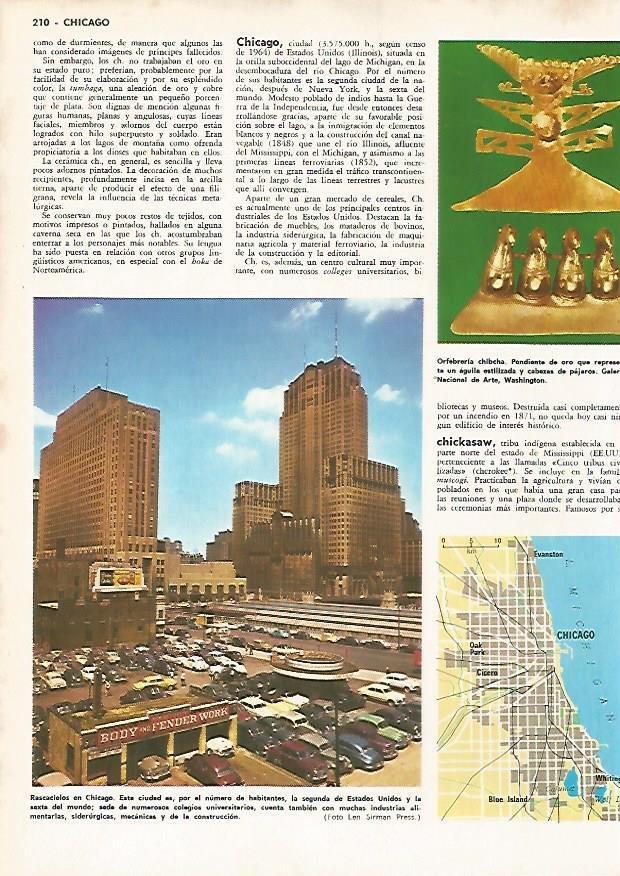 LAMINA MONITOR 0829: Rascacielos y plano de Chicago