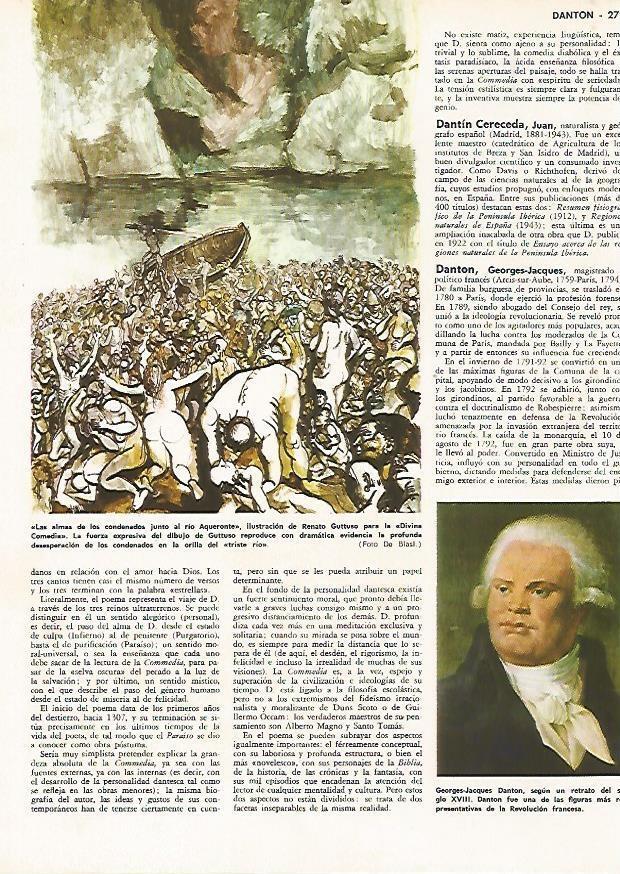 LAMINA MONITOR 0843: Las almas de los condenados junto al rio Aqueronte,, ilustracion de Renato Guttuso