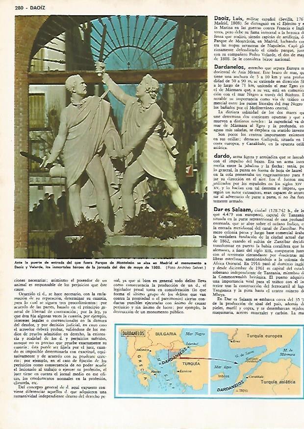 LAMINA MONITOR 0844: Monumento a Daoiz y Velarde en Madrid