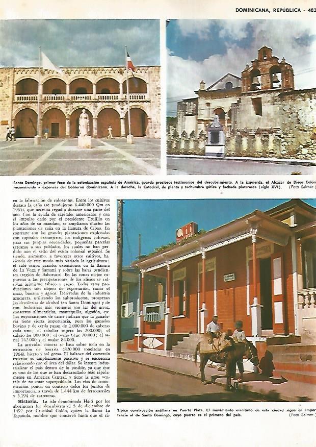 LAMINA MONITOR 0864: alcazar de Diego Colon y Catedral de Santo Domingo