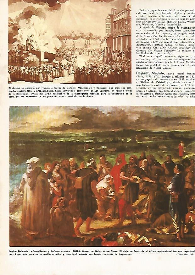 LAMINA MONITOR 0850: Comediantes y bufones arabes, por Delacroix