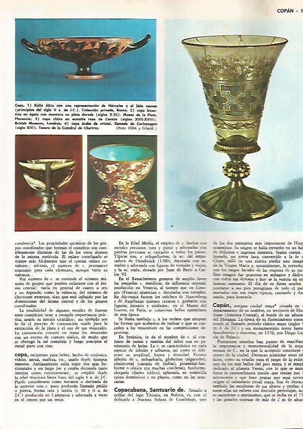 LAMINA MONITOR 0790: Kylix atica, copa arabe de cristal y copas bizantinas