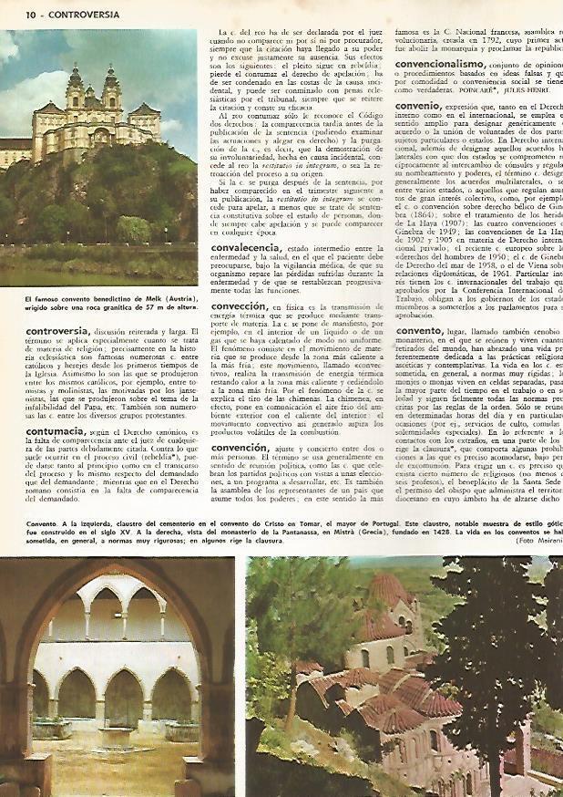LAMINA MONITOR 0789: Convento de Melk, Austria; Convento do Tomar en Portugal y Monassterio de la Pantanassa en Grecia