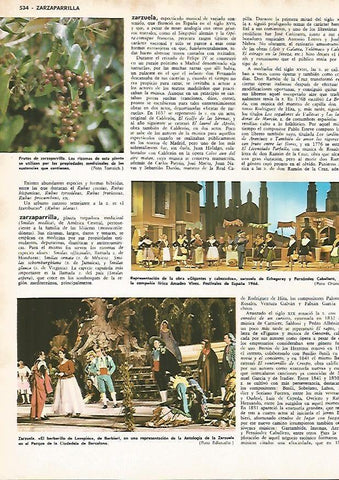 LAMINA MONITOR 0786: Escena de El barberillo de Lavapies y de Gigantes y Cabezudos