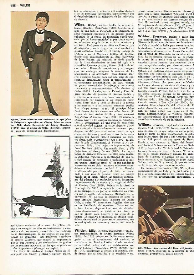 LAMINA MONITOR 0782: Oscar Wilde, caricatura de Ape y Billy Wilder