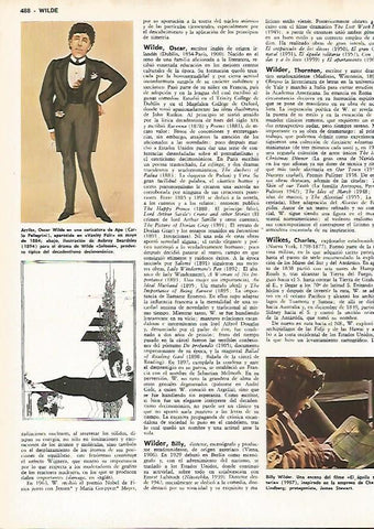 LAMINA MONITOR 0782: Oscar Wilde, caricatura de Ape y Billy Wilder