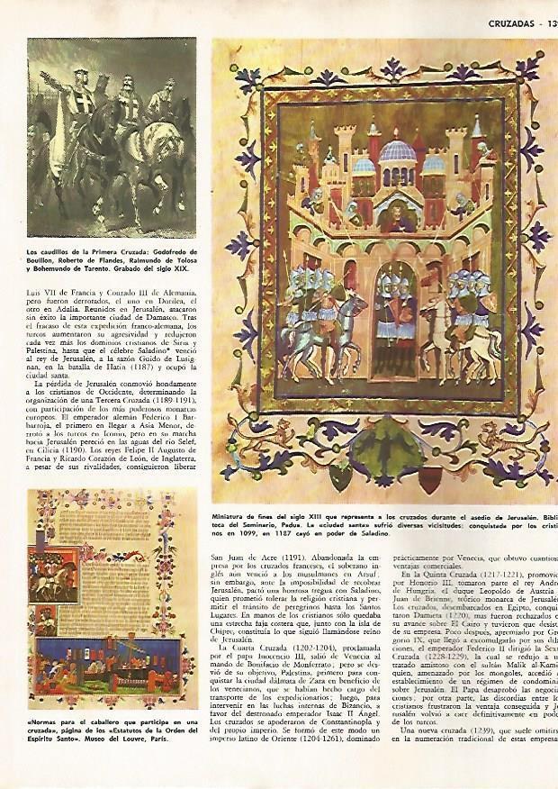 LAMINA MONITOR 0816: Miniatura del asedio de Jerusalen, Godofredo de Bouillon y Roberto de Flandes