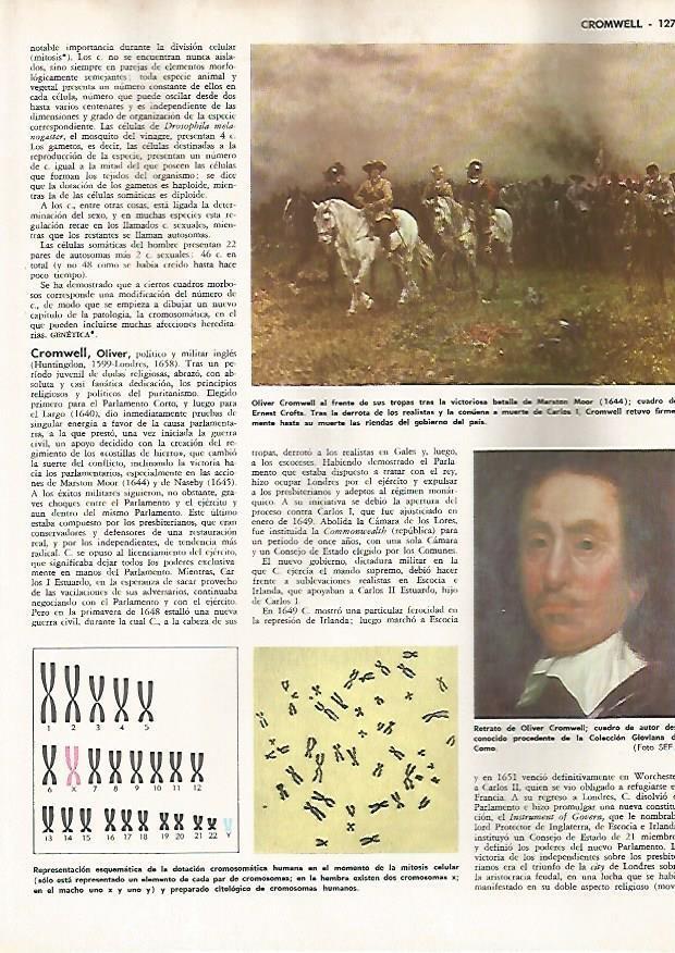 LAMINA MONITOR 0815: Oliver Cromwell al frente de sus tropas, por Ernest Crofts