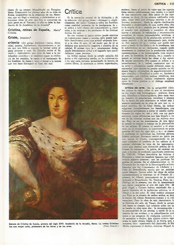LAMINA MONITOR 0814: Cristina de Suecia, pintura del siglo XVII