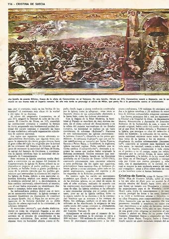 LAMINA MONITOR 0813: La Batalla del Puente Milvio, fresco del Vaticano
