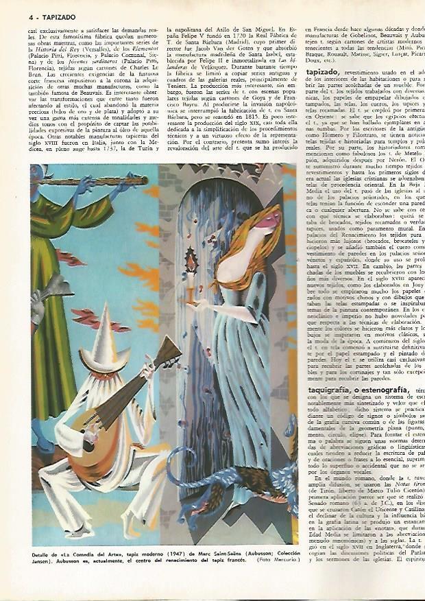 LAMINA MONITOR 0683: La Comedia del Arte, tapiz de Saint Saens
