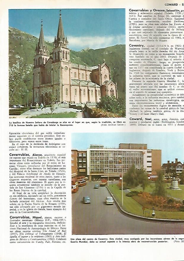 LAMINA MONITOR 0808: Nuestra Señora de Covadonga y plaza de Coventry, Inglaterra