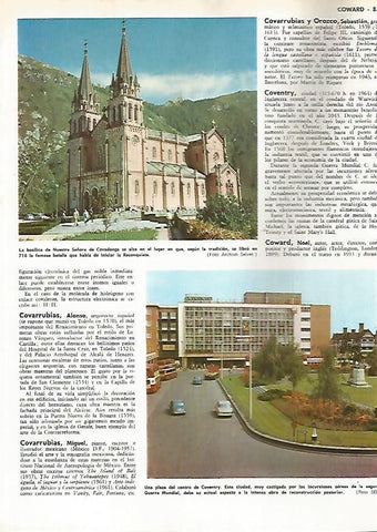 LAMINA MONITOR 0808: Nuestra Señora de Covadonga y plaza de Coventry, Inglaterra