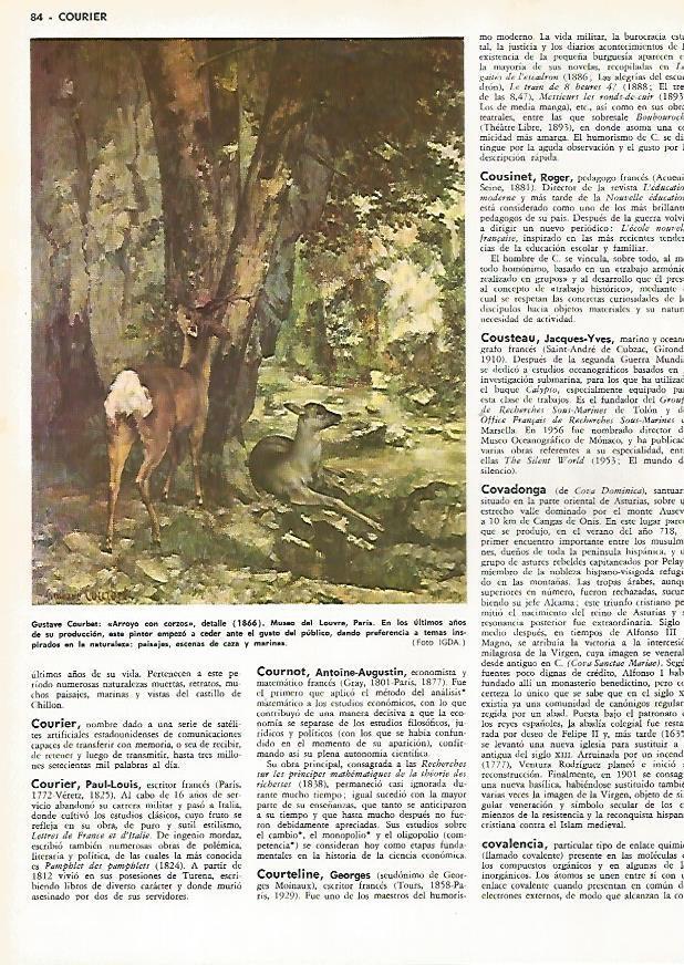 LAMINA MONITOR 0807: Arroyo con corzos, por Courbet
