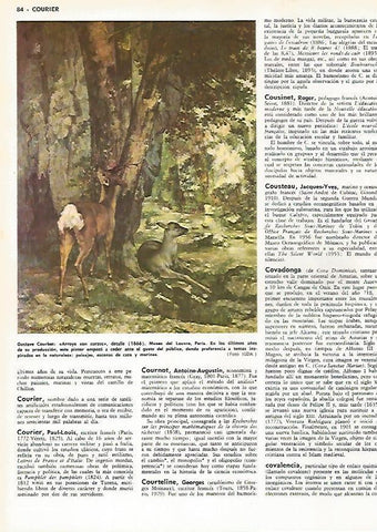 LAMINA MONITOR 0807: Arroyo con corzos, por Courbet