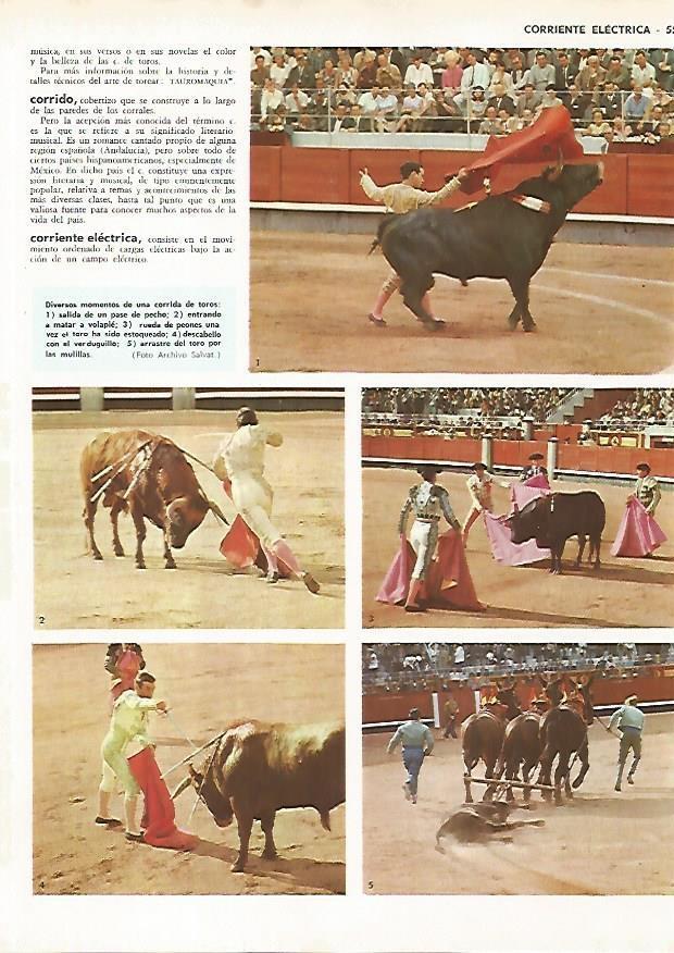 LAMINA MONITOR 0803: Momentos de la corrida de toros