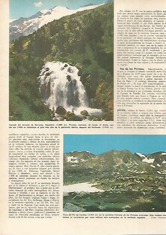 LAMINA MONITOR 0551: Cascada de Aigualluts y Pic de Carlitte