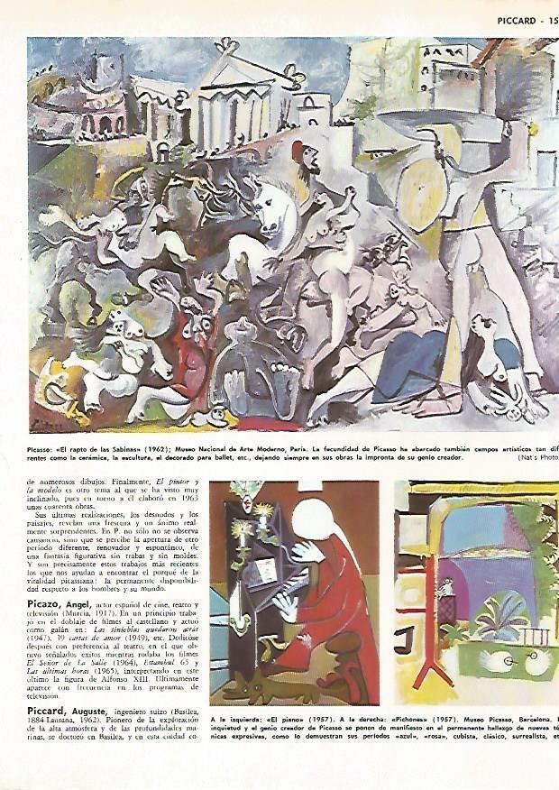 LAMINA MONITOR 0549: El rapto de las sabinas, por Picasso