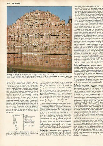 LAMINA MONITOR 0585: Palacio de los Vientos en Rajastan