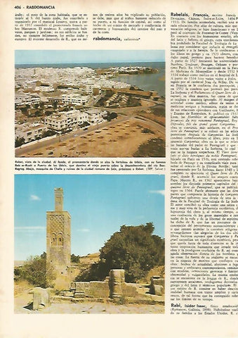 LAMINA MONITOR 0582: Vista de Rabat y ruinas de Sala, Marruecos