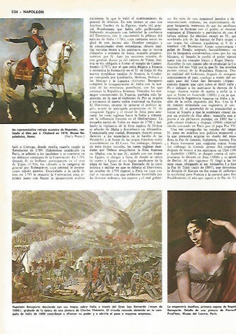 LAMINA MONITOR 0514: Retrato ecuestre de Napoleon y la emperatriz Josefina