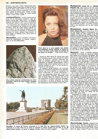 LAMINA MONITOR 0503: Sara Montiel y Paseo del Peyrou de Montpellier