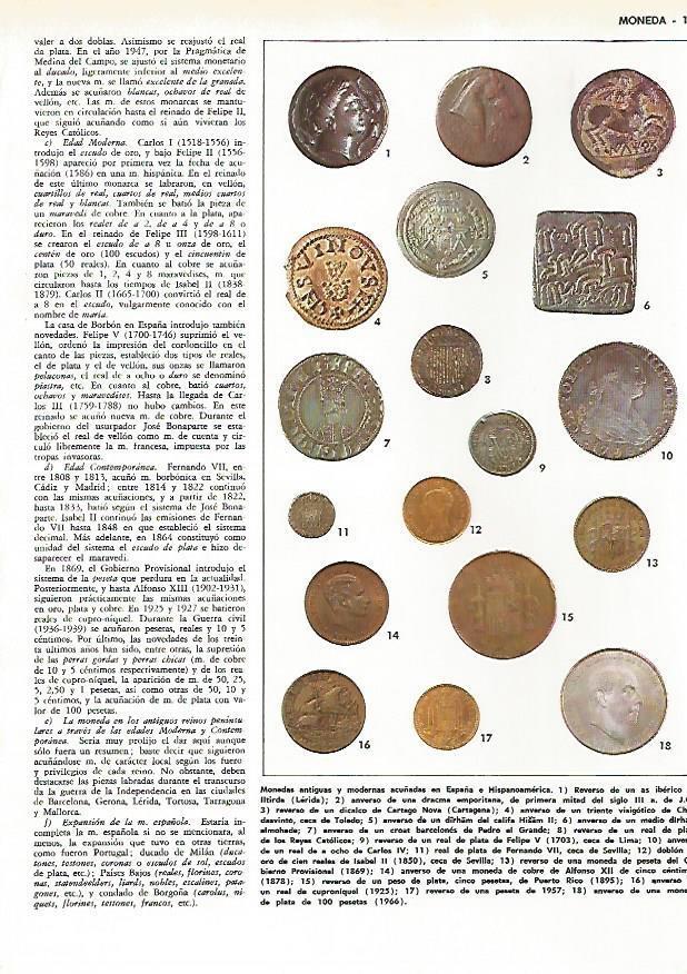 LAMINA MONITOR 0501: Monedas antiguas de España