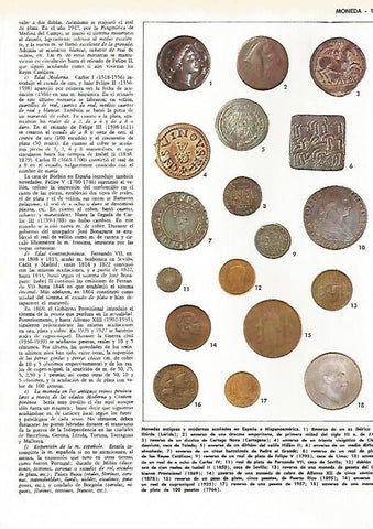 LAMINA MONITOR 0501: Monedas antiguas de España