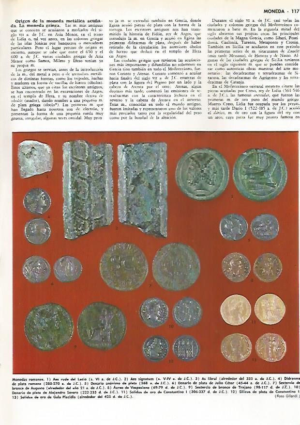 LAMINA MONITOR 0500:  Monedas romanas