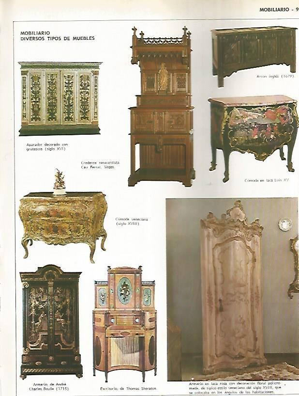 LAMINA MONITOR 0499: Tipos de muebles