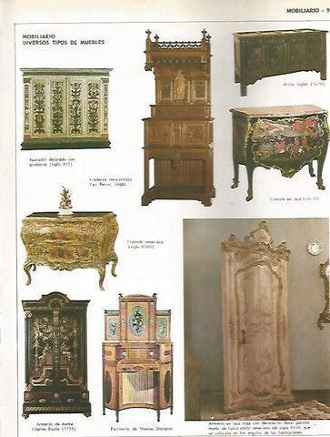LAMINA MONITOR 0499: Tipos de muebles