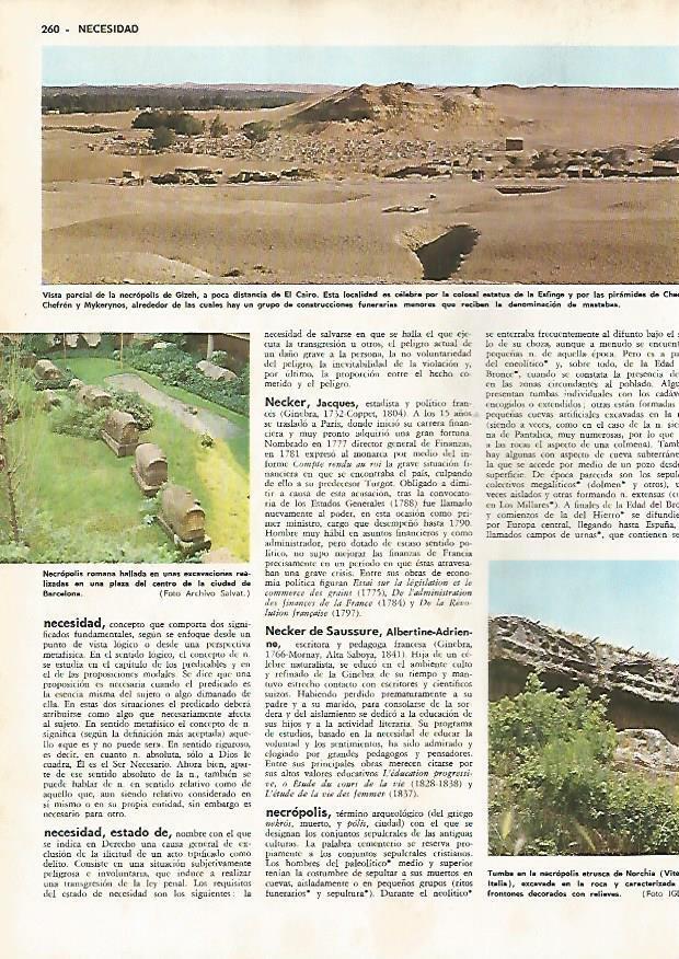 LAMINA MONITOR 0518: Gizeh en Egipto y necropolis romana de Barcelona