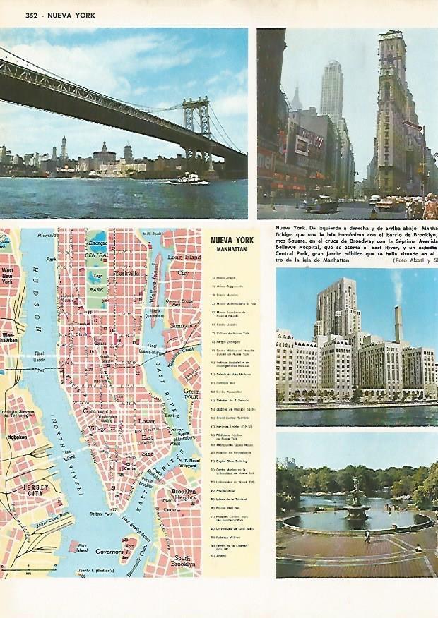LAMINA MONITOR 0521: Plano de Nueva York y vistas
