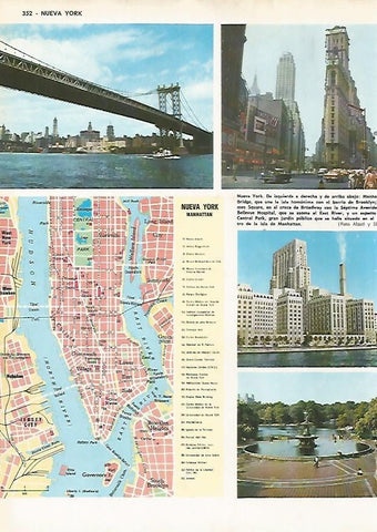 LAMINA MONITOR 0521: Plano de Nueva York y vistas
