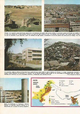 LAMINA MONITOR 0529:  Vistas y mapa de Pakistan
