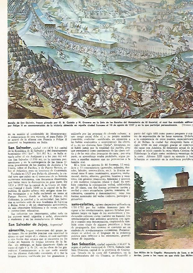 LAMINA MONITOR 0649: Batalla de San Quintin, por Castelo