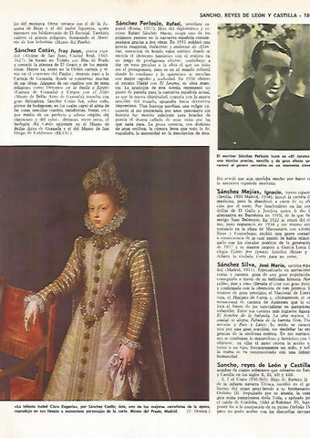 LAMINA MONITOR 0647: La infanta Isabel Clara Eugenia, por Sanchez Coello