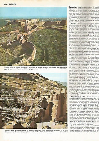 LAMINA MONITOR 0638: Muralla oriental y teatro de Sagunto