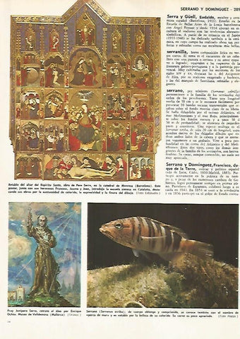 LAMINA MONITOR 0659: Retablo del Espiritu Santo en la catedral de Manresa, Barcelona