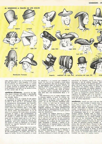 LAMINA MONITOR 0673: El sombrero a traves de los siglos