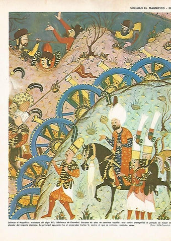 LAMINA MONITOR 0672: Soliman el Magnifico, miniatura del siglo XVI