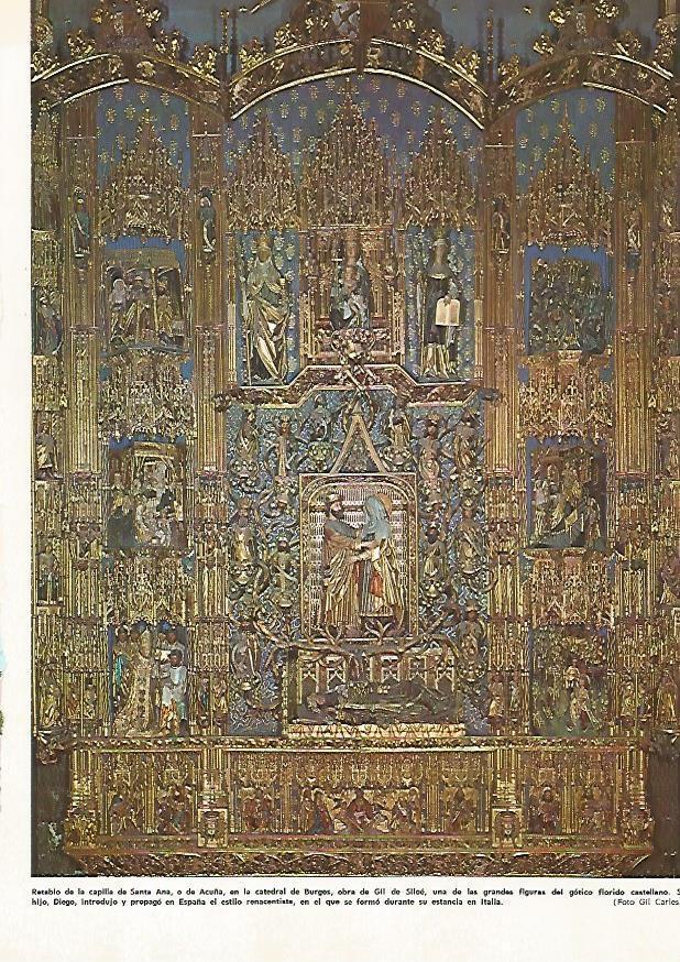 LAMINA MONITOR 0665: Retablo de Acuña en la Catedral de Burgos