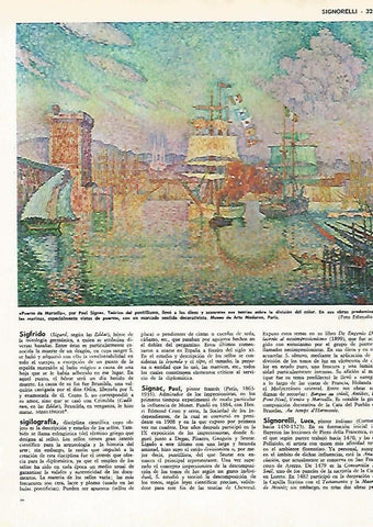 LAMINA MONITOR 0662: Puerto de Marsella, por P. Signac